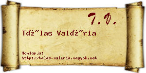 Tálas Valéria névjegykártya